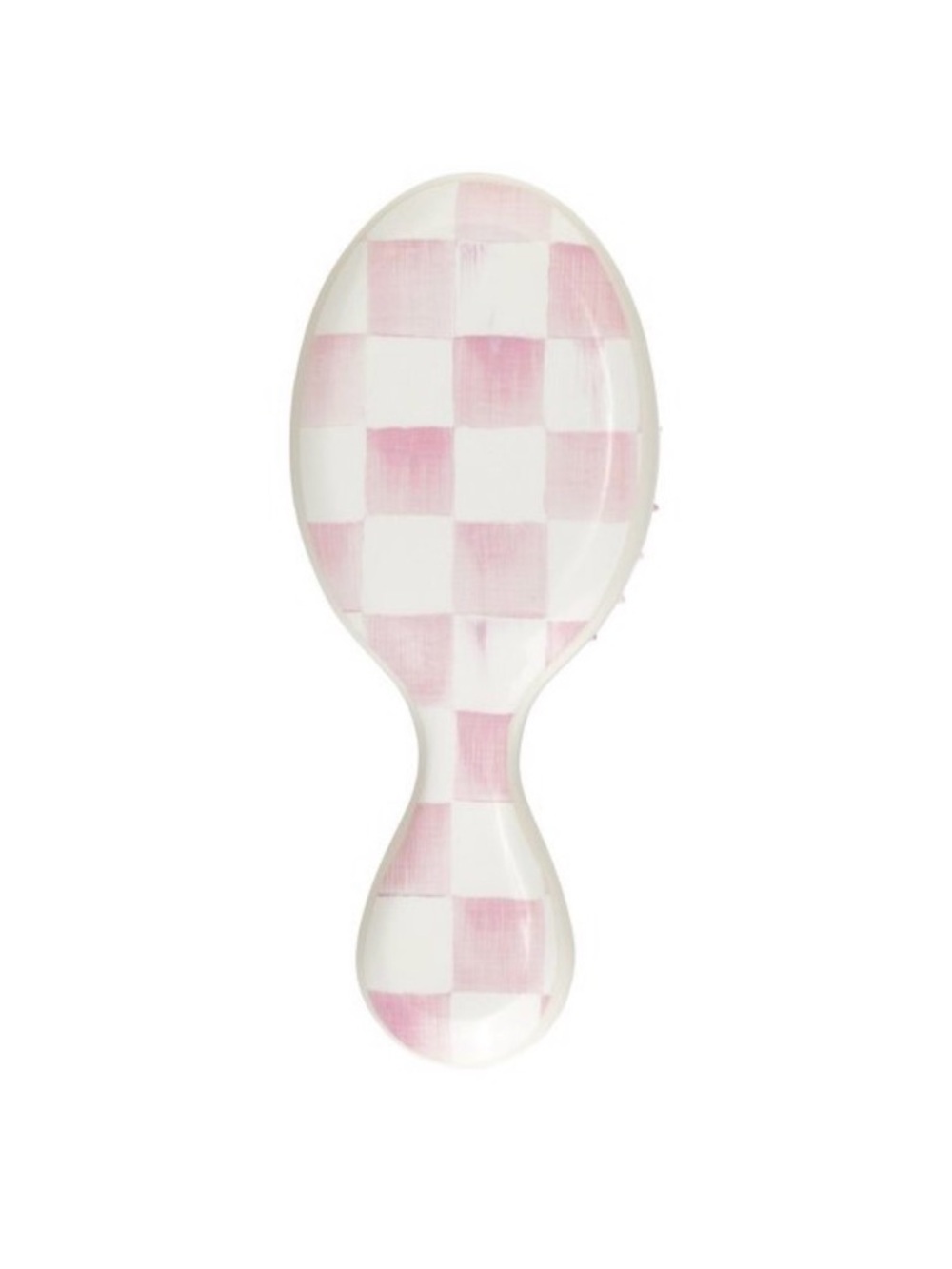 Mackenzie Childs x Wet Brush pink checkered mini detangling hair brush NIB